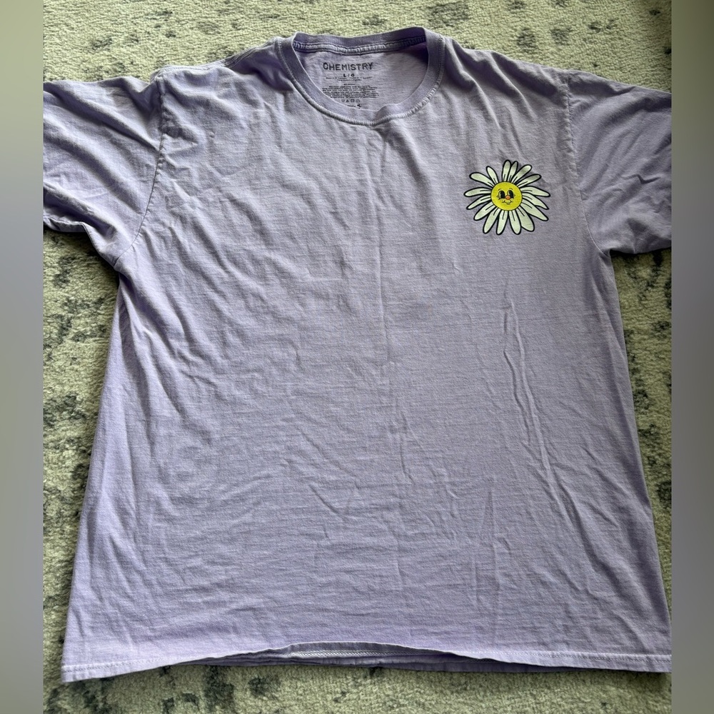 Purple T-Shirt with Daisy Graphic